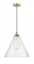  616-1P-SG-GBC-164-LED - Berkshire - 1 Light - 16 inch - Satin Gold - Cord hung - Pendant