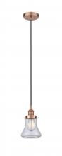 Innovations Lighting 616-1PH-AC-G192 - Bellmont - 1 Light - 6 inch - Antique Copper - Cord hung - Mini Pendant