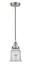 Innovations Lighting 616-1PH-SN-G184 - Canton - 1 Light - 6 inch - Brushed Satin Nickel - Cord hung - Mini Pendant