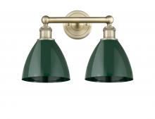 Innovations Lighting 616-2W-AB-MBD-75-GR - Plymouth - 2 Light - 17 inch - Antique Brass - Bath Vanity Light