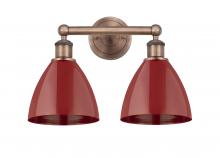 Innovations Lighting 616-2W-AC-MBD-75-RD - Plymouth - 2 Light - 17 inch - Antique Copper - Bath Vanity Light