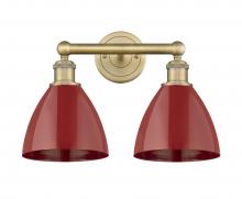  616-2W-BB-MBD-75-RD - Plymouth - 2 Light - 17 inch - Brushed Brass - Bath Vanity Light