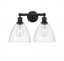 Innovations Lighting 616-2W-BK-GBD-752 - Bristol - 2 Light - 17 inch - Matte Black - Bath Vanity Light