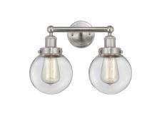 Innovations Lighting 616-2W-SN-G202-6 - Beacon - 2 Light - 15 inch - Brushed Satin Nickel - Bath Vanity Light