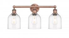 Innovations Lighting 616-3W-AC-G558-6CL - Bella - 3 Light - 24 inch - Antique Copper - Bath Vanity Light