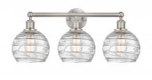  616-3W-SN-G1213-8 - Athens Deco Swirl - 3 Light - 26 inch - Satin Nickel - Bath Vanity Light