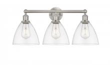  616-3W-SN-GBD-752 - Bristol - 3 Light - 26 inch - Brushed Satin Nickel - Bath Vanity Light