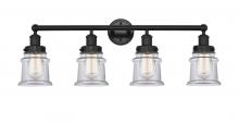 Innovations Lighting 616-4W-BK-G182S - Canton - 4 Light - 32 inch - Matte Black - Bath Vanity Light