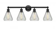  616-4W-BK-G275 - Conesus - 4 Light - 33 inch - Matte Black - Bath Vanity Light