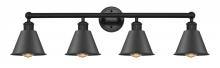 Innovations Lighting 616-4W-BK-M8-BK - Smithfield - 4 Light - 34 inch - Matte Black - Bath Vanity Light