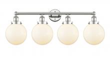 Innovations Lighting 616-4W-PN-G201-8 - Beacon - 4 Light - 35 inch - Polished Nickel - Bath Vanity Light