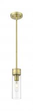  617-1S-AB-G617-8CL - Boreas - 1 Light - 3 inch - Antique Brass - Stem Hung - Mini Pendant