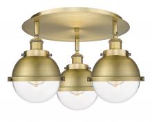 Innovations Lighting 916-3C-BB-HFS-62-BB - Ballston Urban - 3 Light - 19 inch - Brushed Brass - Flush Mount