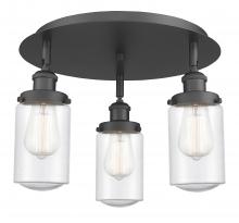 Innovations Lighting 916-3C-BK-G314 - Dover - 3 Light - 16 inch - Matte Black - Flush Mount