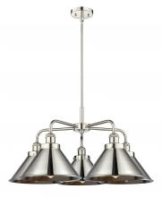 Innovations Lighting 916-5CR-PN-M10-PN - Ballston Urban - 5 Light - 27 inch - Polished Nickel - Chandelier