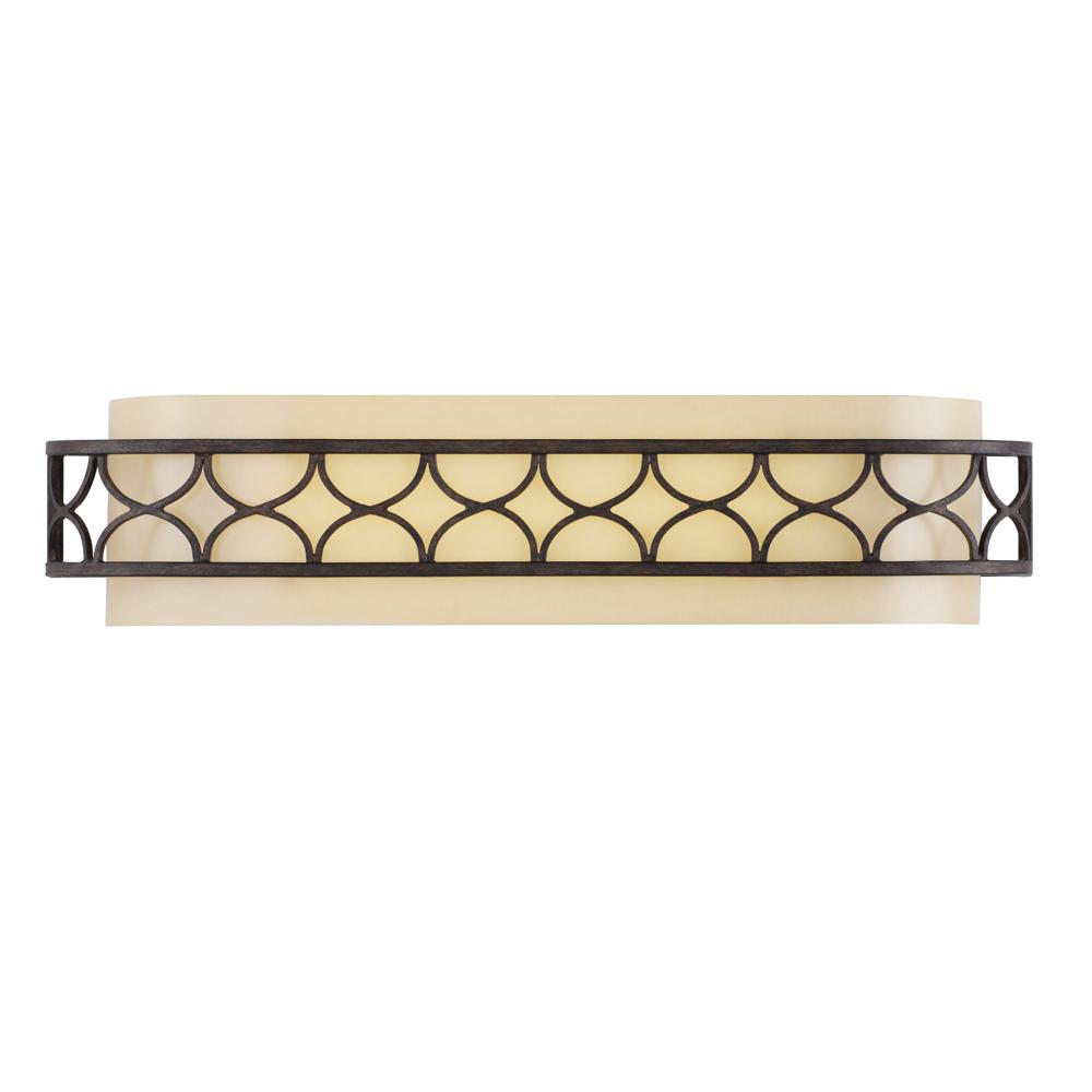 One Light Corsini Bronze Verano Sol Glass Vanity