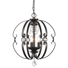 Golden 1323-3P EBB - Ella 3 Light Pendant in Etruscan Bronze