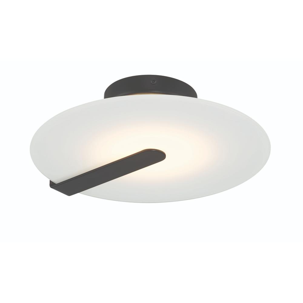 Nuvola 12.25" LED Flushmount in Black and White