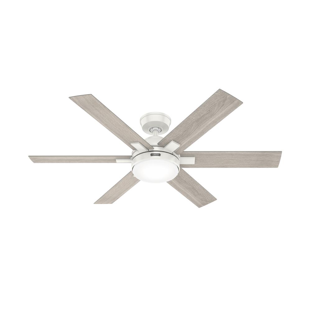 Hunter 52 inch Georgetown HunterExpress Fresh White Ceiling Fan with LED LT Kit and Handheld Remote