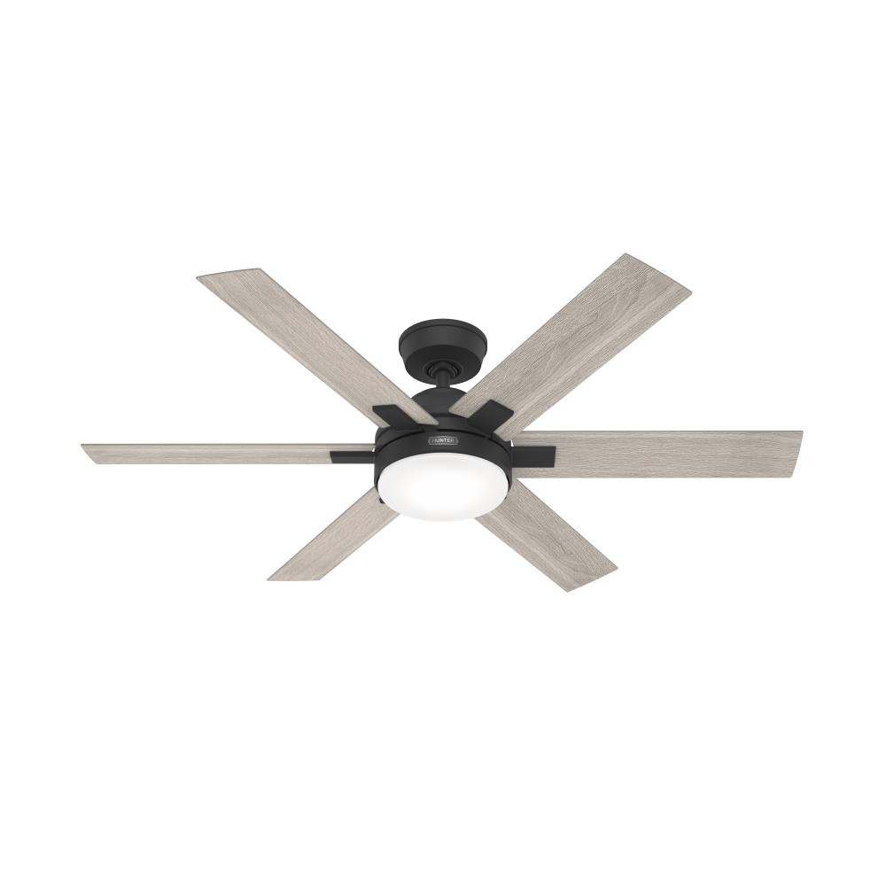 Hunter 52 inch Georgetown HunterExpress Matte Black Ceiling Fan with LED LT Kit and Handheld Remote