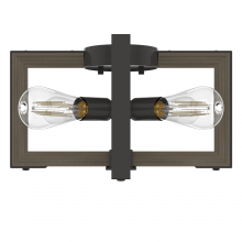 Hunter 19818 - Hunter Woodburn Noble Bronze 4 Light Flush Mount Ceiling Light Fixture