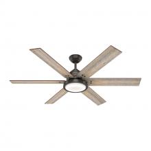 Hunter 59461 - Hunter 60 inch Warrant ENERGY STAR® Noble Bronze Ceiling Fan with LED Light Kit and Wall Control