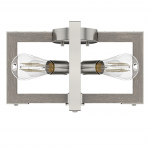 Hunter 19817 - Hunter Woodburn Brushed Nickel 4 Light Flush Mount Ceiling Light Fixture