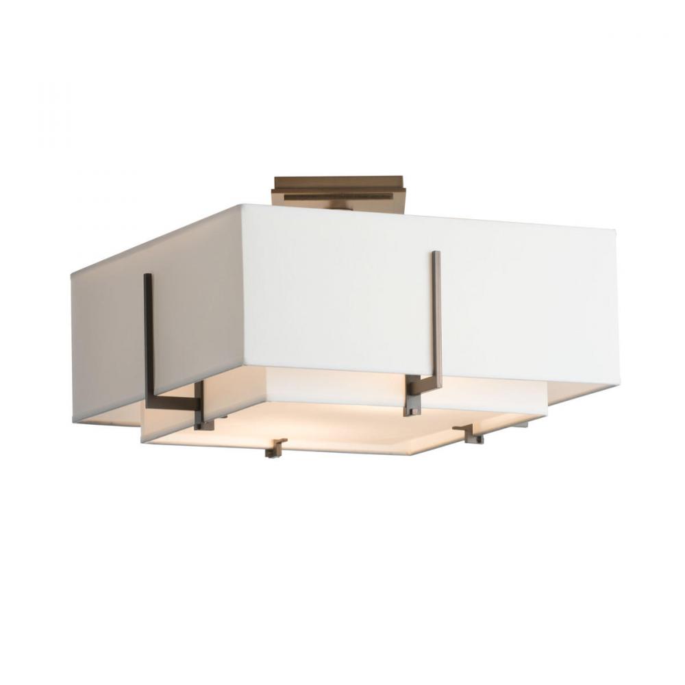 Exos Square Small Double Shade Semi-Flush