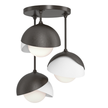  121374-SKT-14-02-GG0711 - Brooklyn 3-Light Double Shade Semi-Flush