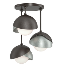 Hubbardton Forge 121374-SKT-14-82-GG0711 - Brooklyn 3-Light Double Shade Semi-Flush