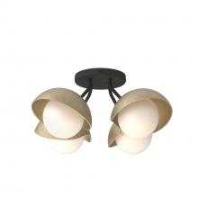 Hubbardton Forge 121375-SKT-10-84-GG0711 - Brooklyn 4-Light Single Shade Semi-Flush