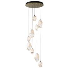 Hubbardton Forge 131142-SKT-LONG-86-WP0756 - Chrysalis 9-Light Mixed Crystal Pendant