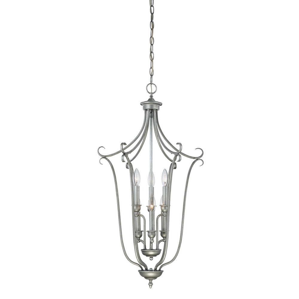 Fulton 6-Light Pendant light Rubbed Silver