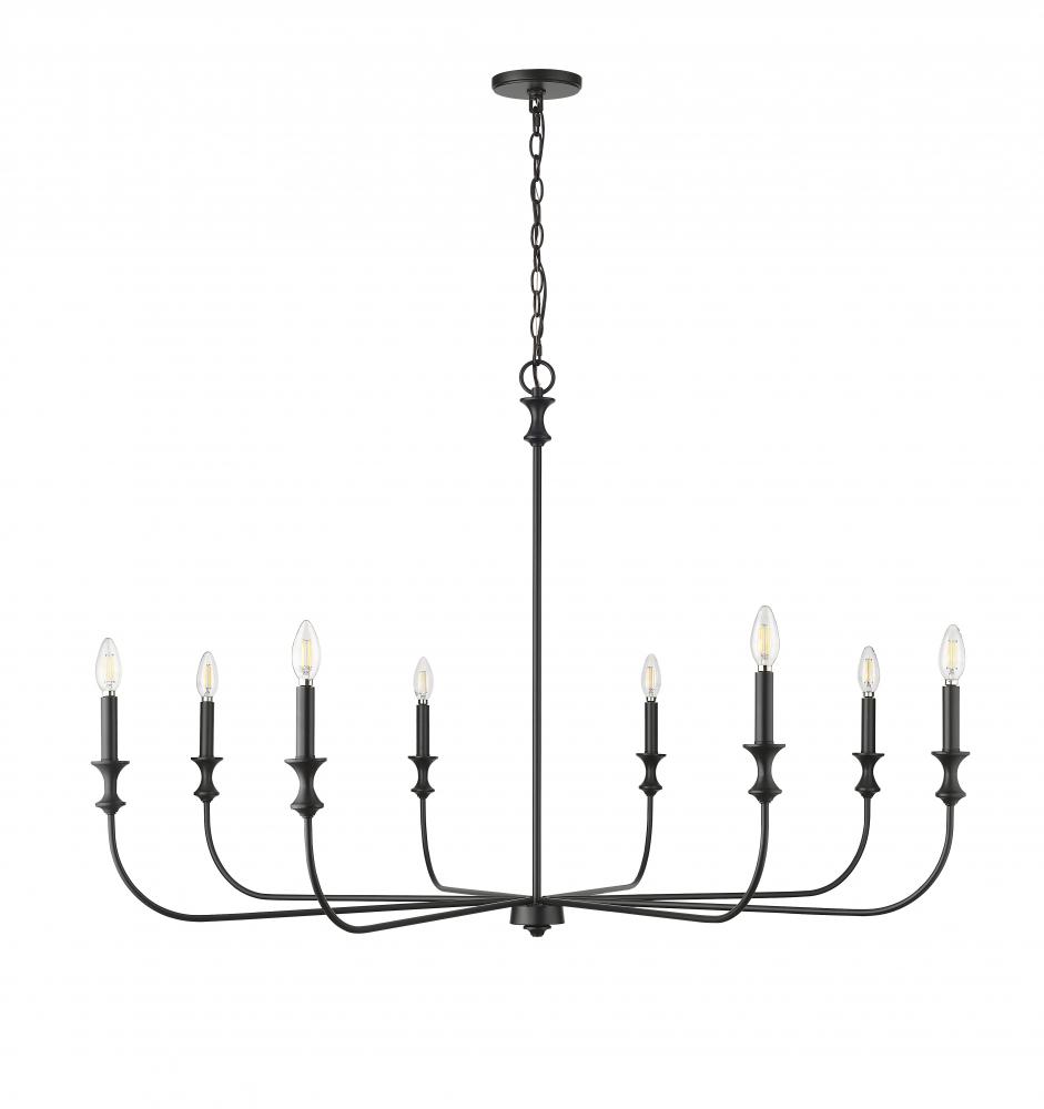 Savanne 8-Light Chandelier Ceiling Light Matte Black