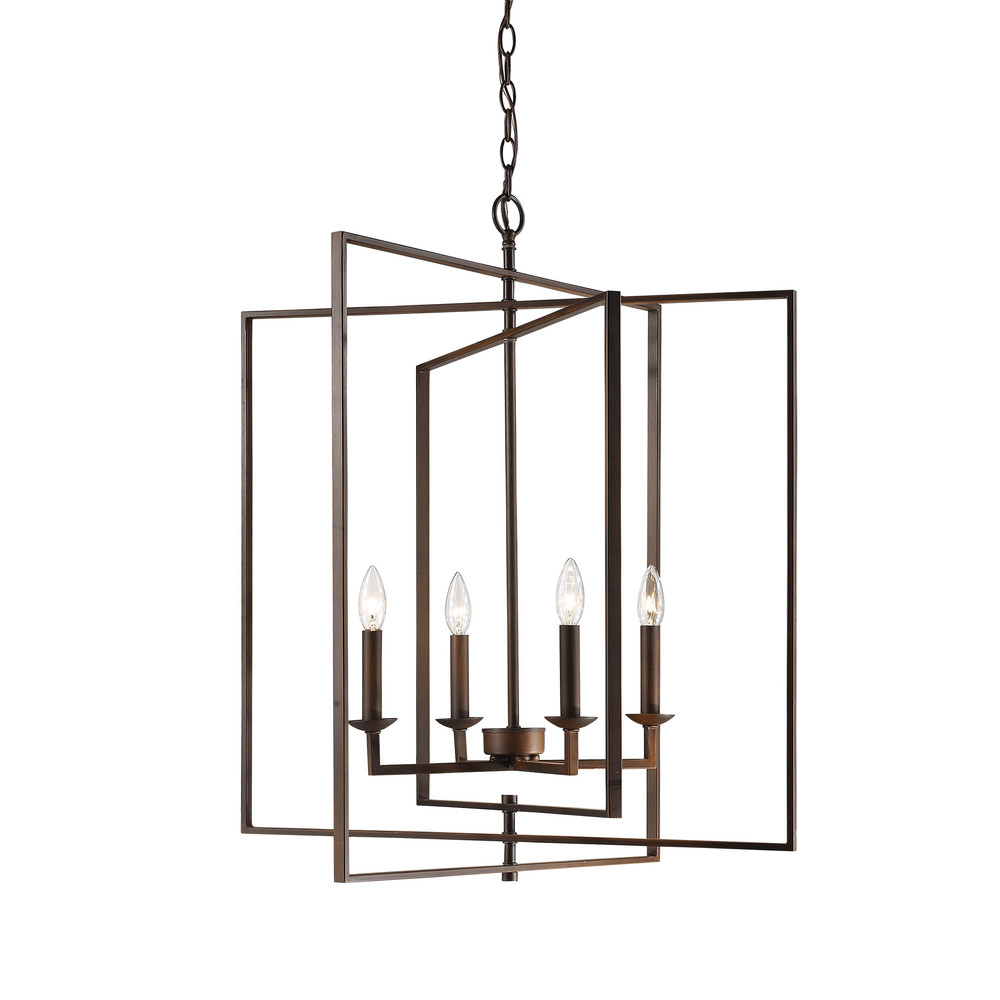 4-Light Pendant light Rubbed Bronze