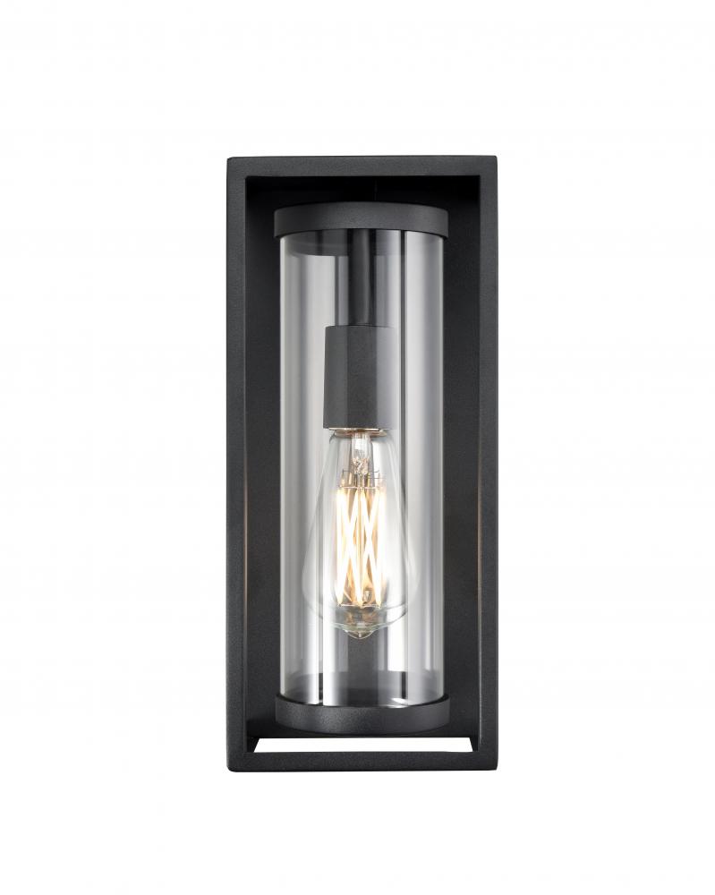 Caleb 1-Light Outdoor Wall Sconce Textured Black