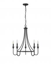 Millennium 12205-MB - Artemis 5-Light Chandelier Ceiling Light Matte Black