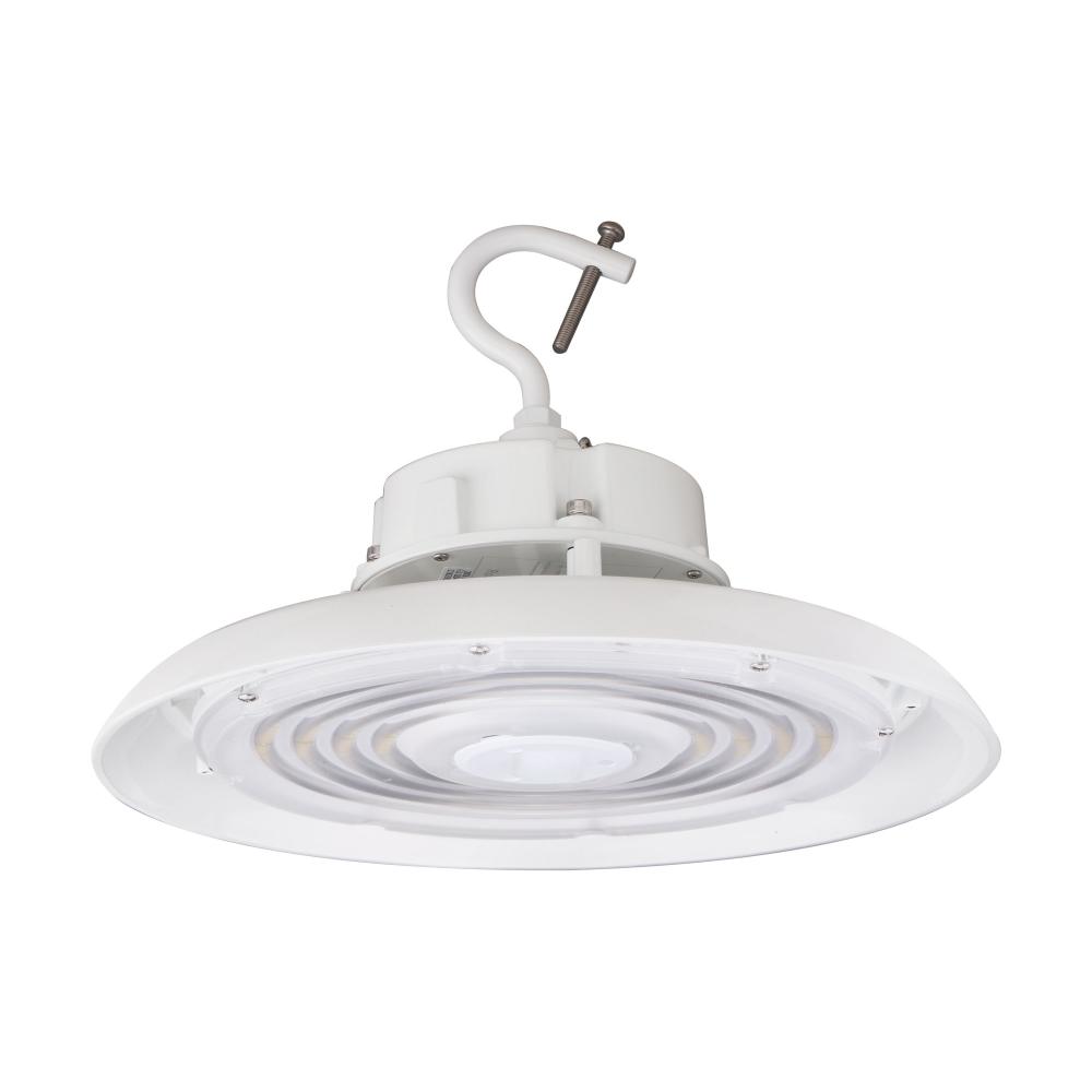 100W UFO LED High Bay; 14400 Lumens; 5000K; 120-277 Volt; 0-10V Dimmable; White Finish