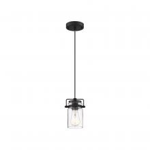 Nuvo 60/6732 - Antebellum - 1 Light Mini Pendant - with Clear Glass -Matte Black Finish