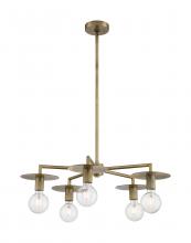  60/7245 - Bizet - 5 Light Chandelier with- Vintage Brass Finish