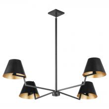 Quorum 668-4-59 - Bliss 48 inches, 4 Light Chandelier, Matte Black