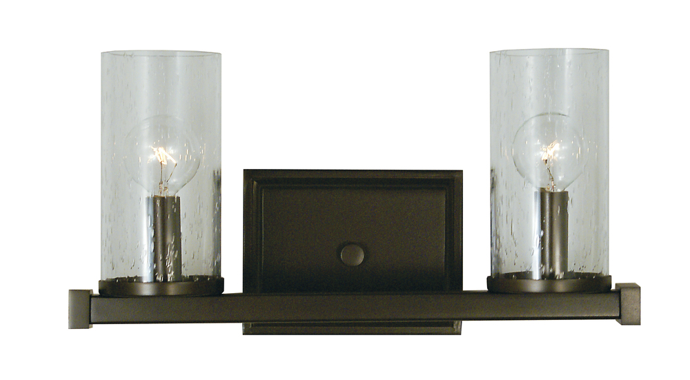 2-Light Mahogany Bronze Compass Sconce