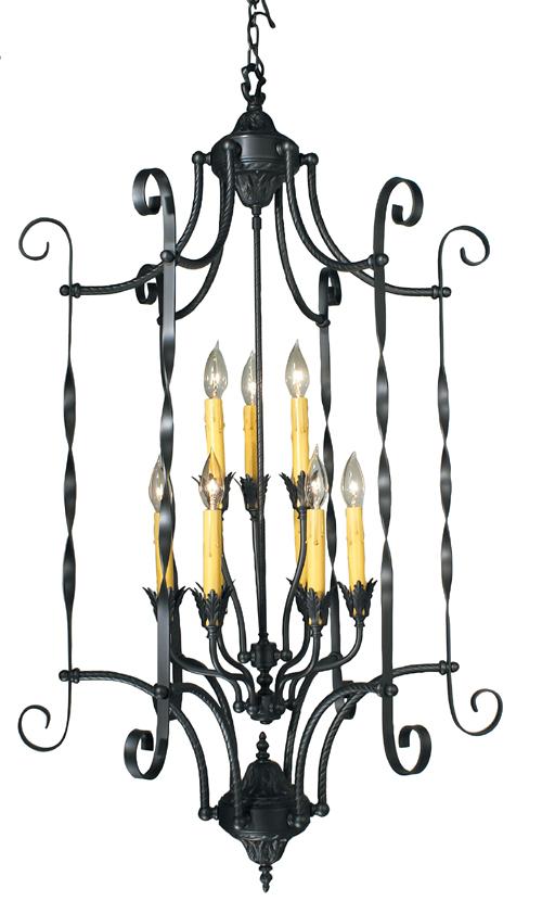 Black Open Frame Foyer Hall Fixture