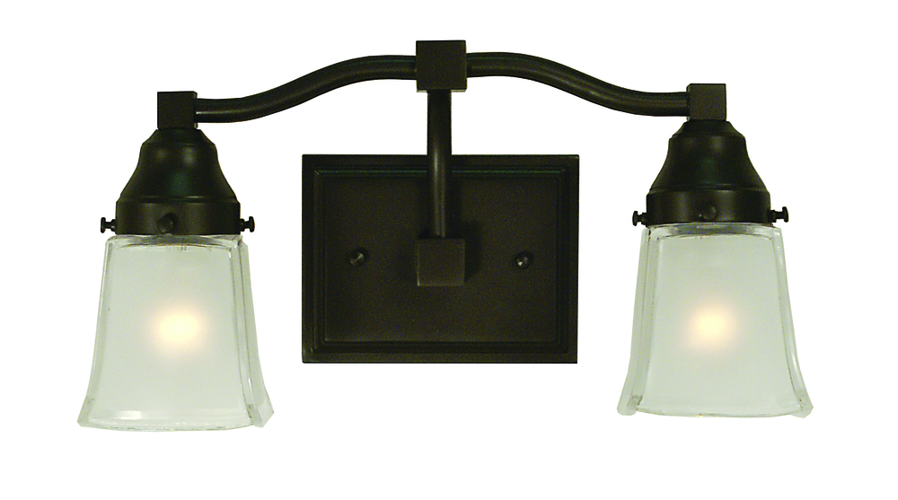 2-Light Satin Brass Taylor Sconce