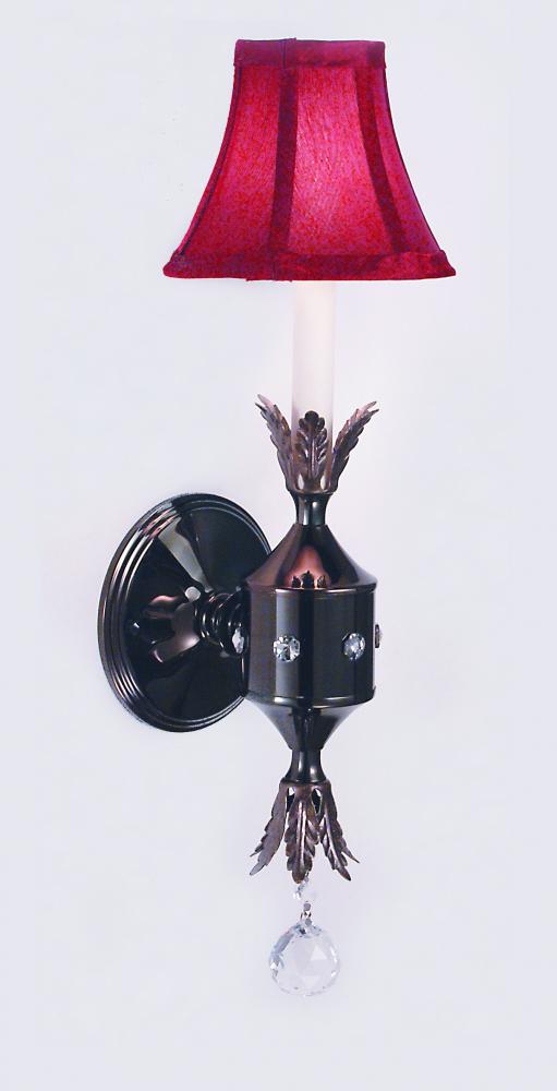 1-Light Polished Silver Princessa Sconce