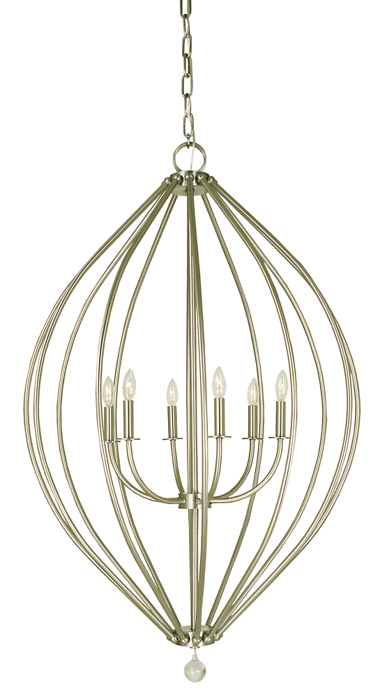 6-Light Mahogany Bronze Chandelier