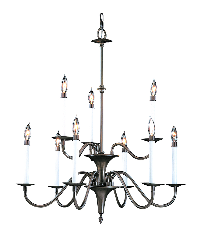 9-Light Satin Pewter Jamestown Dining Chandelier