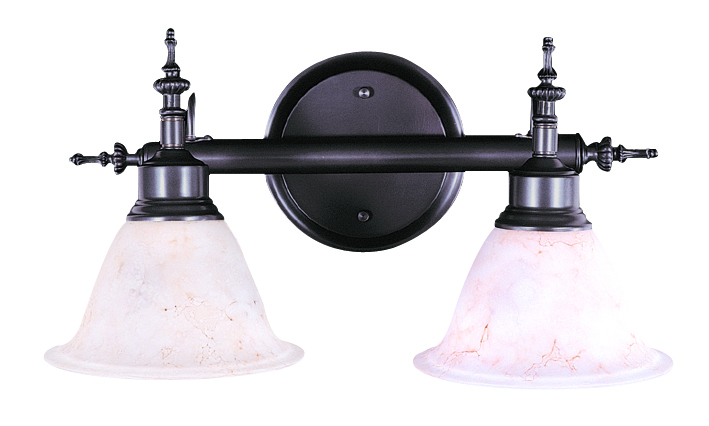 2-Light Mahogany Bronze Black Forest Sconce