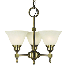 Framburg 2438 PN/WH - 3-Light Polished Nickel Taylor Mini Chandelier