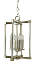 Framburg 4604 BN/PN - 4-Light Brushed Nickel/Polished Nickel Lexington Chandelier